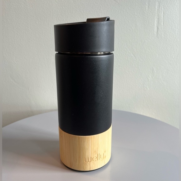 Welly Bottle, black and faux wood colors. Branded. - Picture 1 of 3